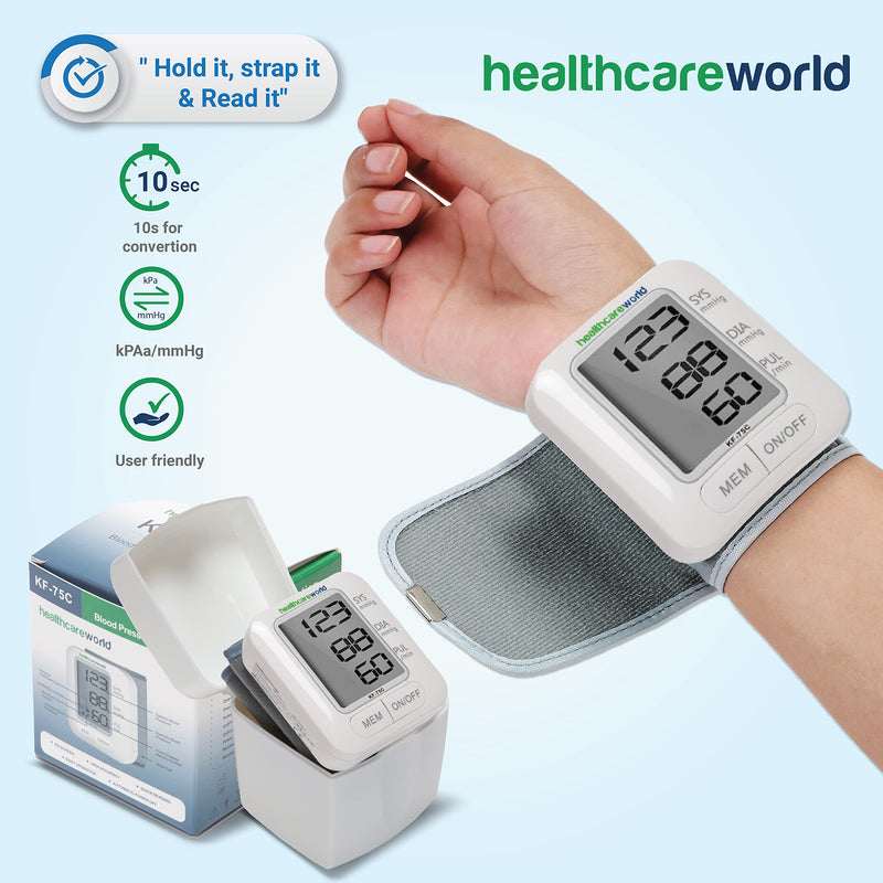 Wrist Blood Pressure Monitor Digital & Fully Automatic WHO Indicator Clinically Validated - BeesActive Australia