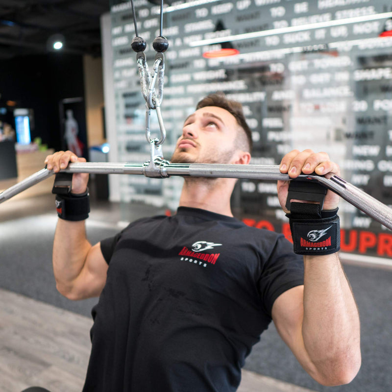 Armageddon Sports Premium Weight Lifting Wrist Hooks Straps for Maximum Grip Support - Deadlift Gloves and Grip Pads Alternative in Fitness Gym Power Training Like Pull Up Deadlifting & Shrugs - BeesActive Australia