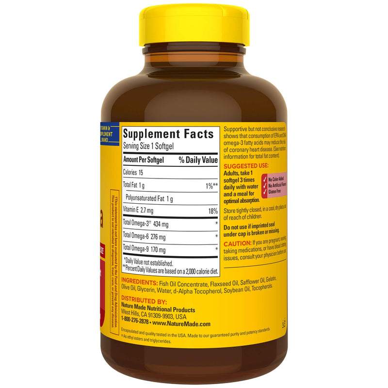 Nature Made Triple Omega 3-6-9, 150 Softgels Value Size, Omega Supplement For Heart Health - BeesActive Australia