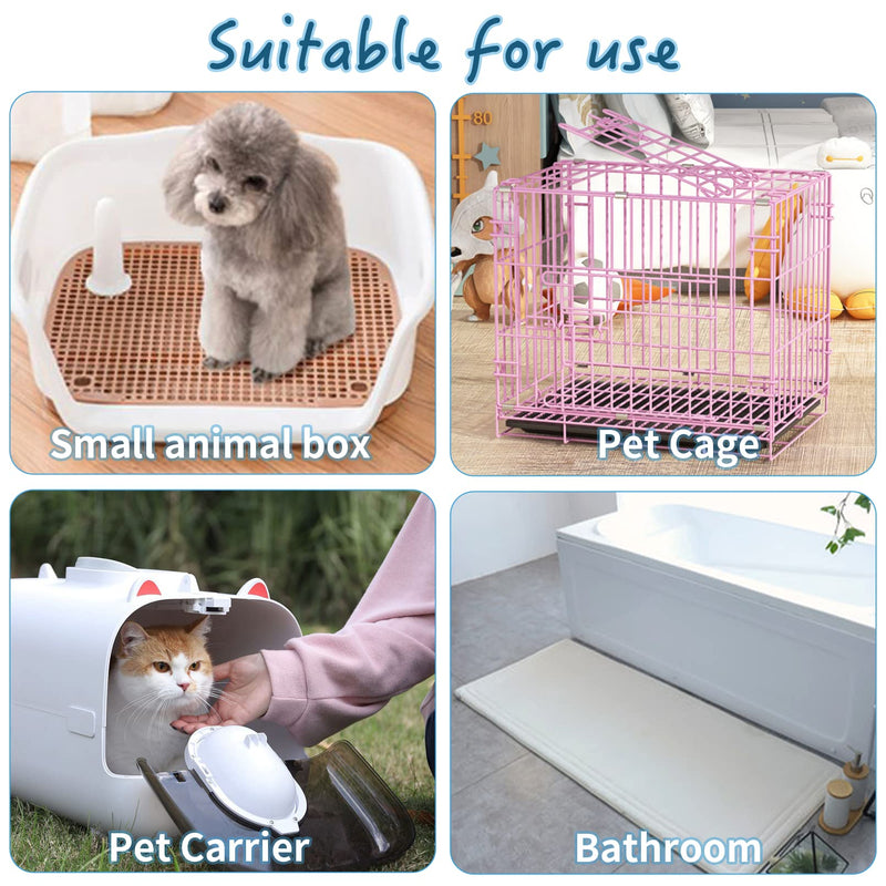 Tfwadmx Rabbit Corner Litter Box Pan with 100 PCS Rabbit Pee Pads Bunny Litter Box with Grate Super Absorbent Cage Liners Pet Toilet Potty Trainer Small Animal Disposable Diapers - BeesActive Australia