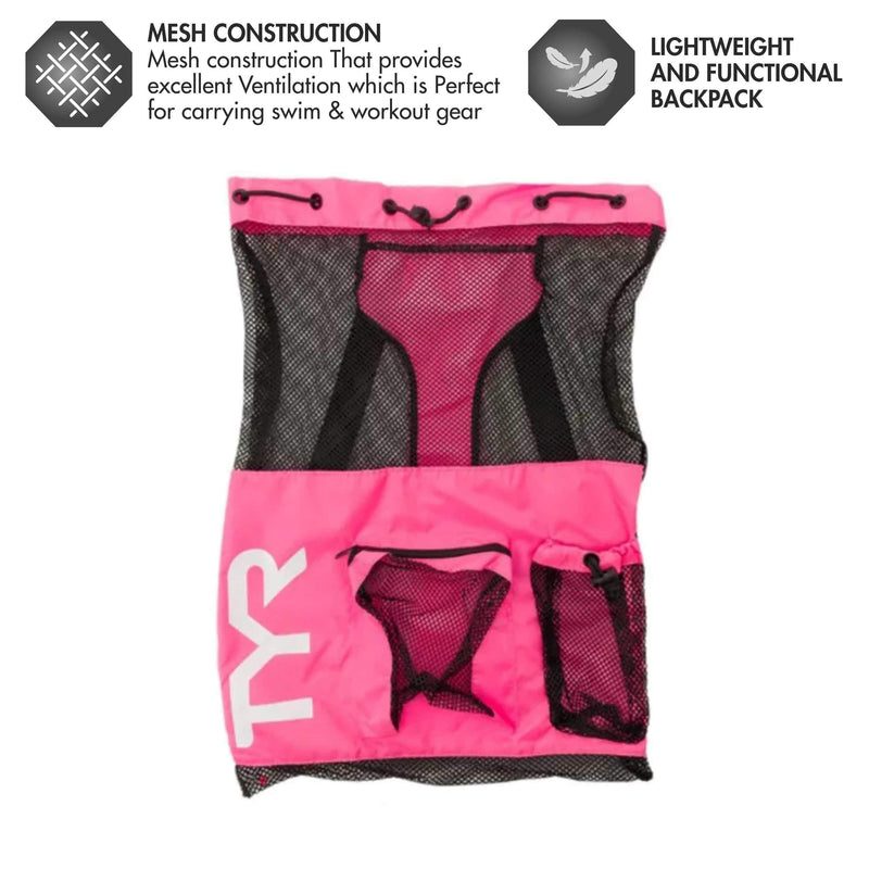 TYR Big Mesh Mummy Backpack Pink - BeesActive Australia