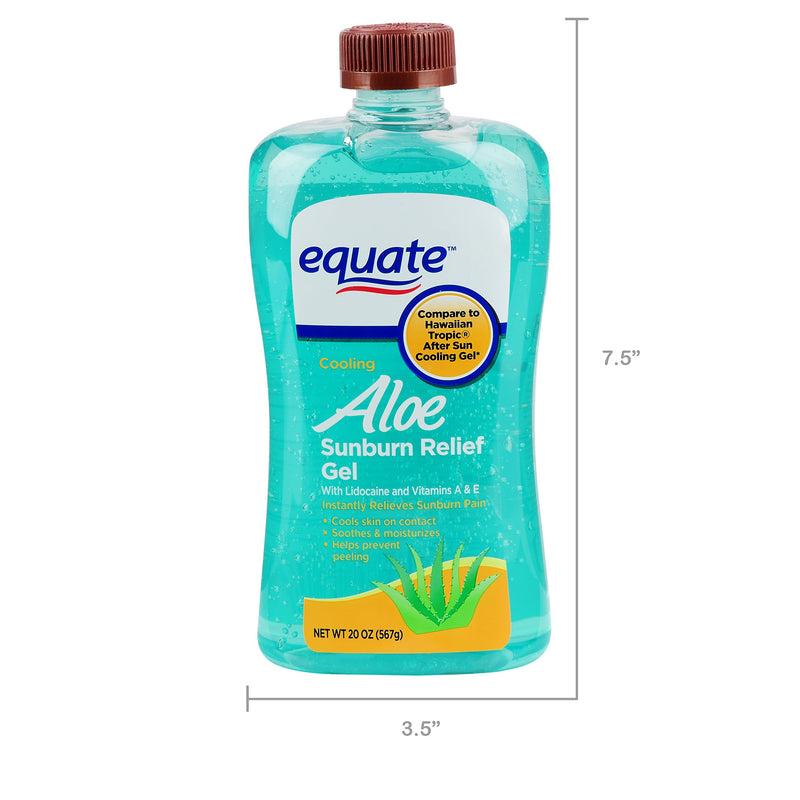 Equate (Compare to Hawaiian) tropic After Sun Cooling Gel Aloe, Lidocaine, and Vitamins A & E 20 Oz - BeesActive Australia