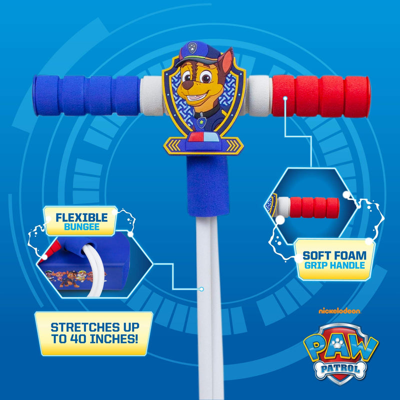 [AUSTRALIA] - Flybar My First Foam Pogo Jumper for Kids Fun and Safe Pogo Stick for Toddlers, Durable Foam and Bungee Jumper for Ages 3 and up, Supports up to 250lbs Paw Patrol Chase 