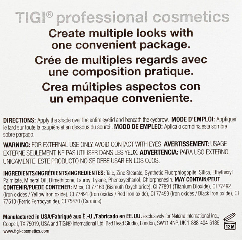 TIGI Cosmetics High Density Quad Eyeshadow, Love Affair, 0.32 Ounce (764158) - BeesActive Australia