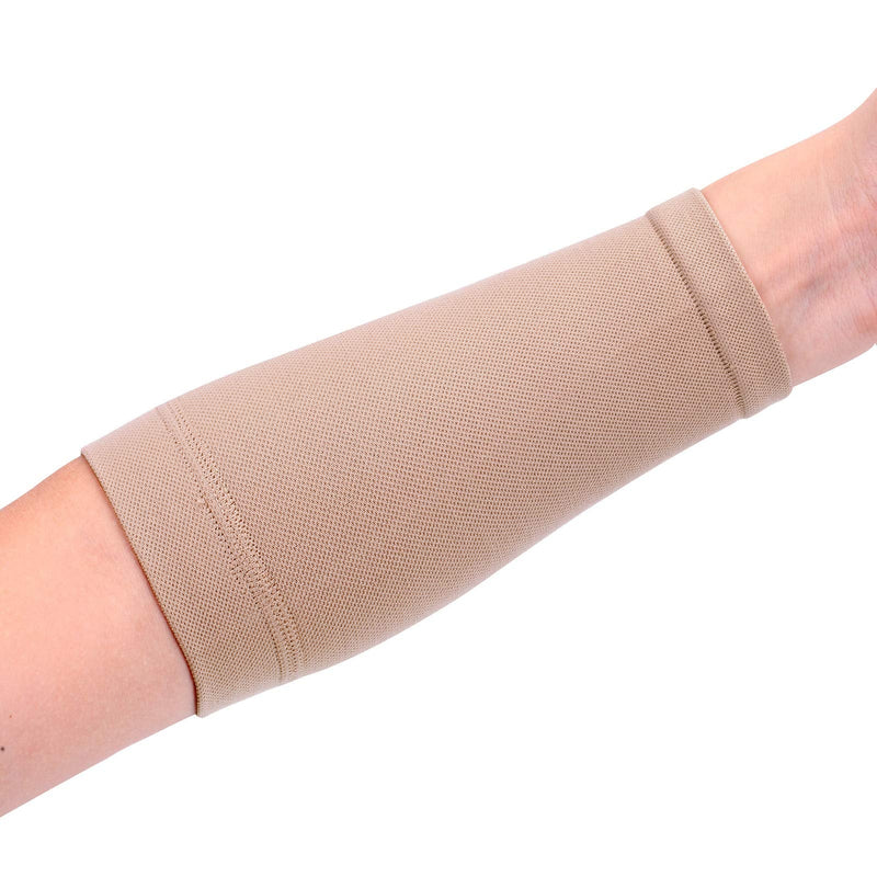 20LY 1 Pair Full Forearm Compression Sleeves Tattoo Cover Up Sleeve for Men Women UV Protection Beige M - BeesActive Australia