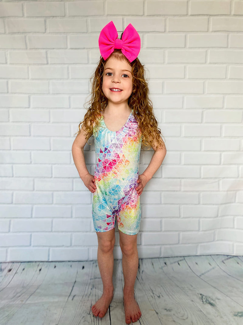 TUONROAD Girls Gymnastics Leotards Toddler Unitard Biketard Clothes Cute Kid Tumbling Dance Outfit 2-10T A-diamond 2-3T - BeesActive Australia