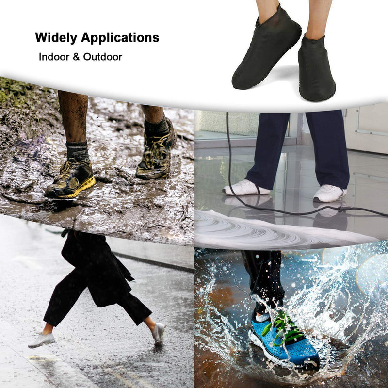 Nirohee Silicone Shoes Covers, Shoe Covers, Rain Boots Reusable Easy to Carry for Women, Men, Kids. Black Small - BeesActive Australia