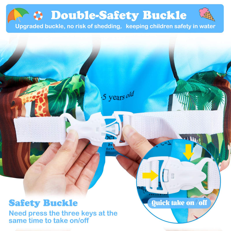 Kids Swim Vest, Jurmikey Toddler Swim Vest Jacket for 30-66 Pounds Boys & Girls, Puddle/Life Floaties for Infant from 2,3,4,5, 6, 7 Years Old, Childrens Training Jumper for Beach Swimming/Pool/Sea Konglong - BeesActive Australia