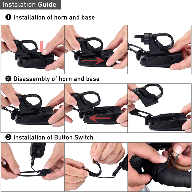 DAWAY A14 Loud Electric Bike Horn - 5 Modes Sound 110 DB Bicycle Cycling Handlebar Ring Alarm Bells with Free Screwdriver, Practical Gift for Kids Adults - BeesActive Australia
