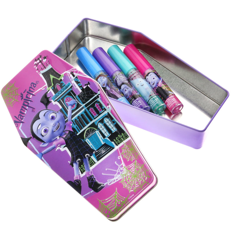 TownleyGirl Vampirina Super Sparkly Lip Gloss Set for Girls, with 4 Fruity Flavors and Decorative Coffin Case - BeesActive Australia