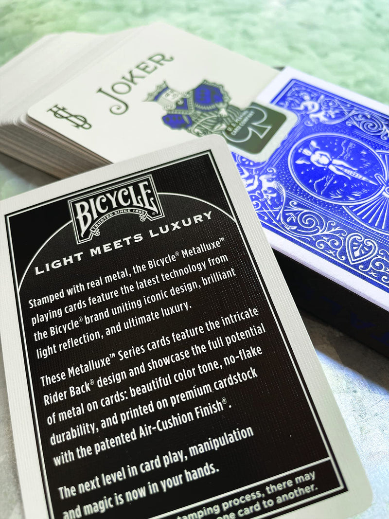 Bicycle Metalluxe Blue Playing Cards Bicycle Metalluxe Blue Playing Cards - BeesActive Australia