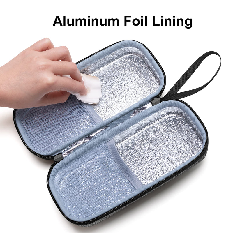 BAFASO Hard Insulin Cooler Travel Case with 2 Ice Packs, Insulin Travel Case for Insulin Pens and Diabetic Supplies, Grey - BeesActive Australia