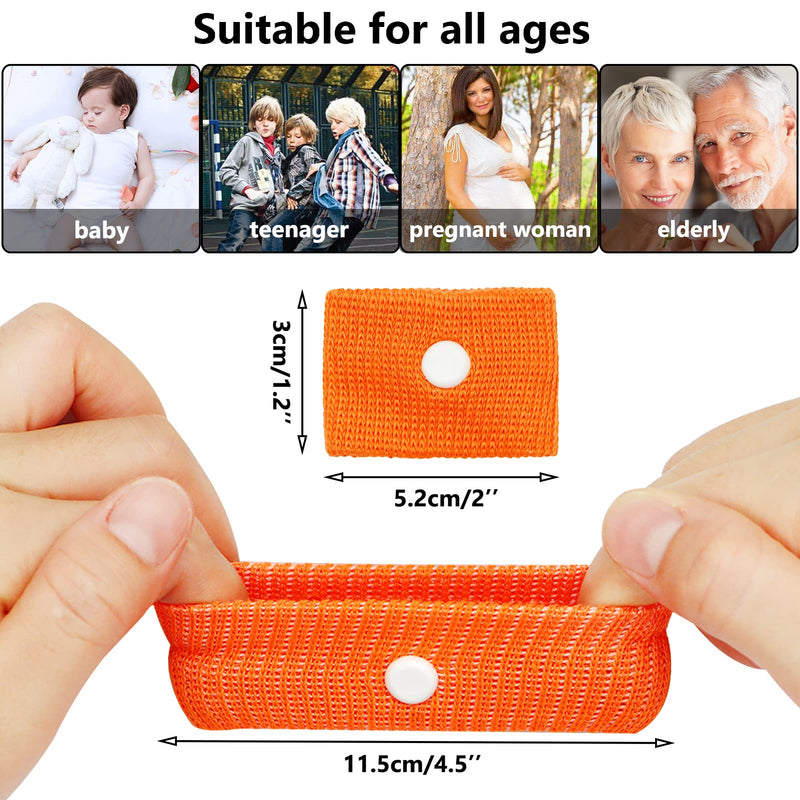 Vomit Bags and Motion Sickness Bands Set for Travel, Wieat 5 Disposable Sick Bags 6 Sickness Relief Wristbands, Anti-Nausea Bands and 1000ml Barf Bags for Kids, Adults, Pregnancy, Car Sea Flying Trip - BeesActive Australia