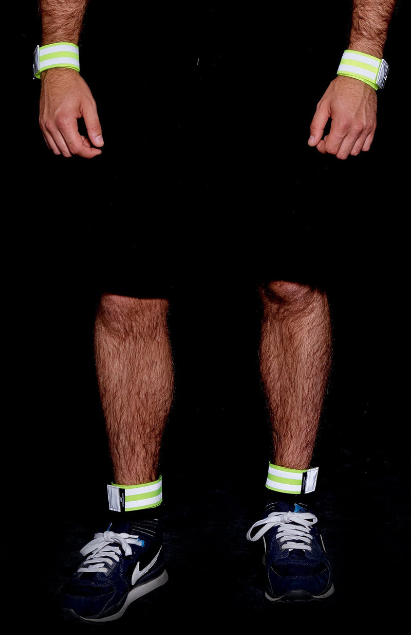 Reflective Bands for Men and Women | Reflectors for Runners, Cycling, Walking | Set of 4 Reflective Ankle Bands, Armbands, Wristbands | Reflector Tape Providing High Visibility Safety Apparel Yellow - BeesActive Australia
