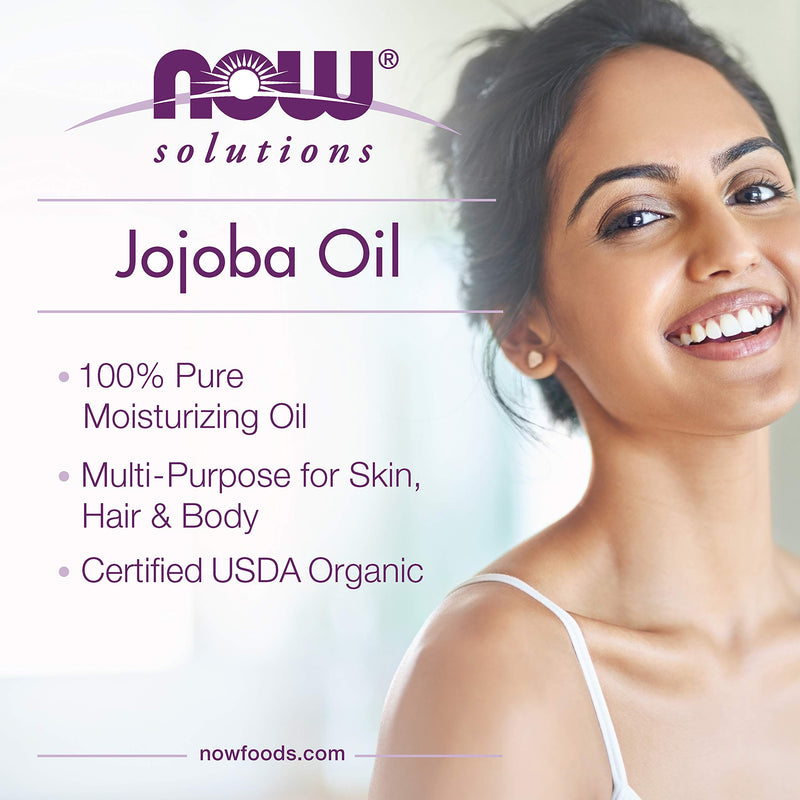 NOW Solutions, Organic Jojoba Oil, Moisturizing Multi-Purpose Oil for Face, Hair and Body, 8-Ounce - BeesActive Australia