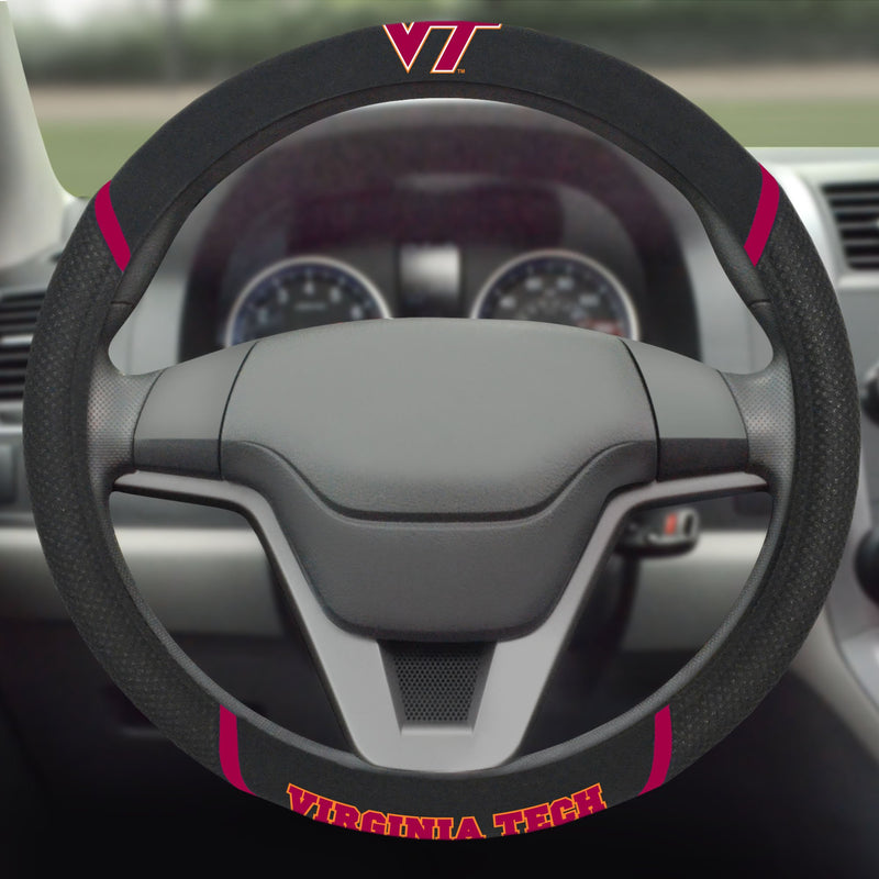 FANMATS 14939 NCAA Virginia Tech Hokies Polyester Steering Wheel Cover, 15"x15" - BeesActive Australia