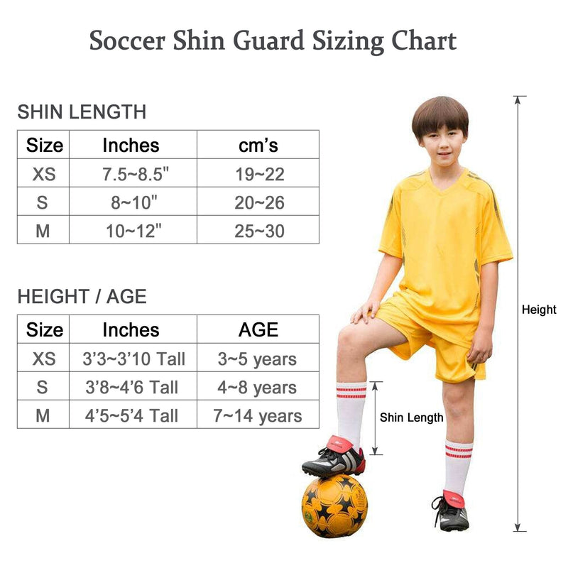 TAGVO Soccer Shin Guards, Kids Soccer Equipment with Ankle Sleeves Protection, Youth Sizes Child Soccer Shin Pads for Boys Girls Pattern_A Medium - BeesActive Australia