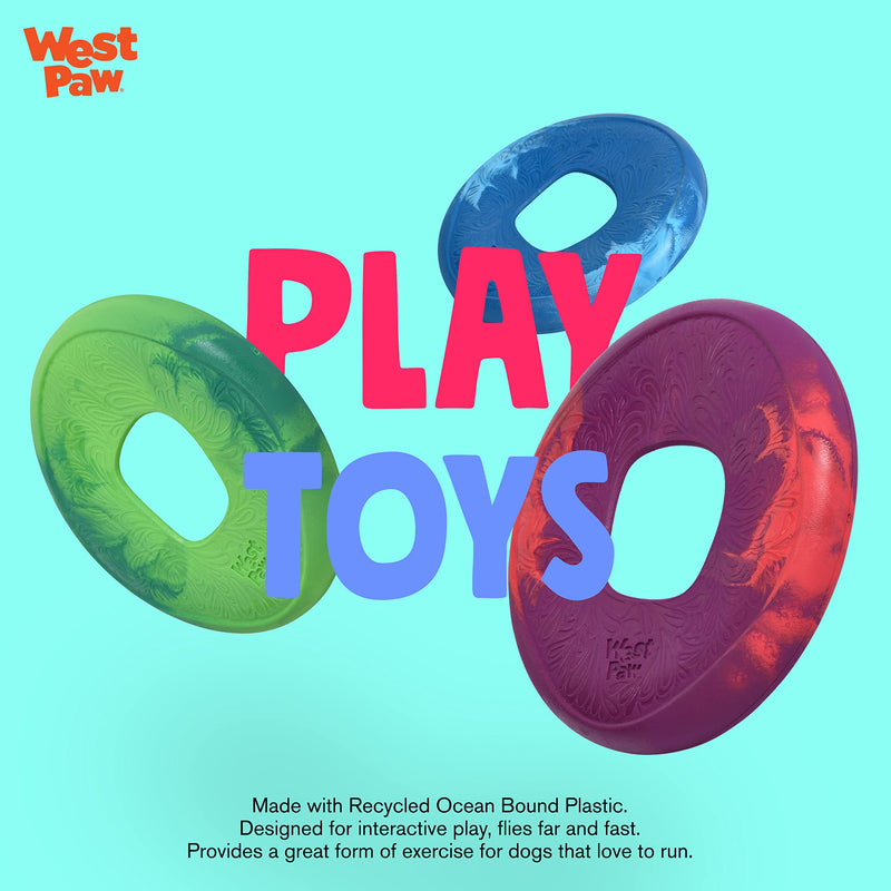 West Paw Seaflex Sailz Dog Toy Flying Disc – Machine Washable Dog Toys for Moderate Chewers – Eco-Friendly Zogoflex Toys for Dogs – Perfect for Gnawing, Fetch, Catch, Pet Training – 3 Colors Hibiscus - BeesActive Australia