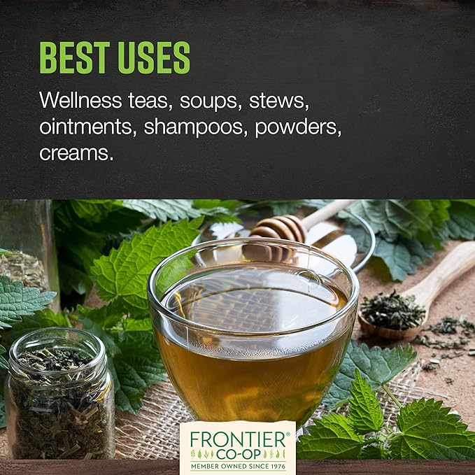 Frontier Natural Products, Organic Cut & Sifted Nettle, Stinging Leaf, 16 oz (453 g) - BeesActive Australia