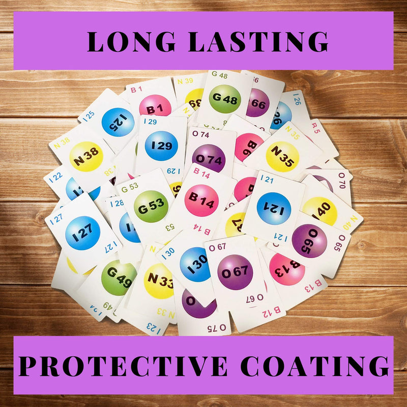 [AUSTRALIA] - MR CHIPS Professional Plastic Coated Bingo Playing Cards - 75 Deck of Cards - Colorful 