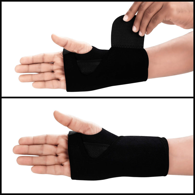 Kurtzy Carpal Tunnel Wrist Supports (1 Pair) - Brace with Adjustable Strap for Left & Right Hand without Affecting Flexibility - Compression Splint for Pain Relief from Tendonitis, Arthritis & Sprains - BeesActive Australia