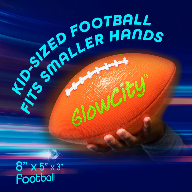 GlowCity Glow in the Dark Football - Light Up, Youth Size Footballs for Kids - LED Lights and Pre-Installed Batteries Included﻿ - BeesActive Australia