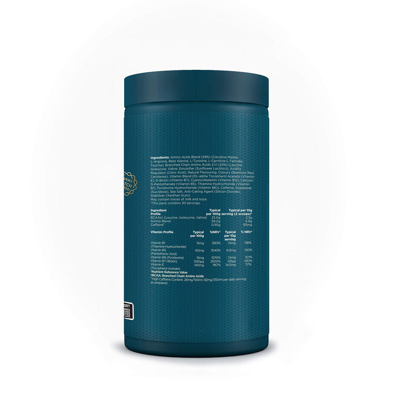 Kinetica PreFuel, Pre Workout, 5.7g Amino Acids & 2.2g BCAA's per Serving, 30 Servings, Citrus, 300g - BeesActive Australia