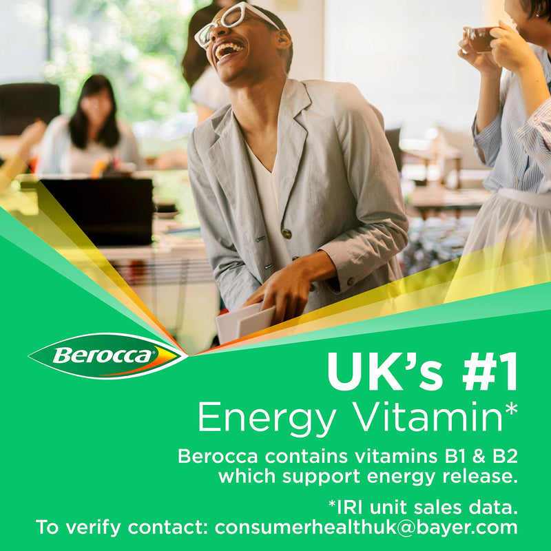 Berocca Energy Vitamin Tablets Orange Flavour, High Dose of Vitamin B Complex, Vitamin B12,60 Tablets (4 x 15)- 2 Months Supply(Packaging May Vary) - BeesActive Australia