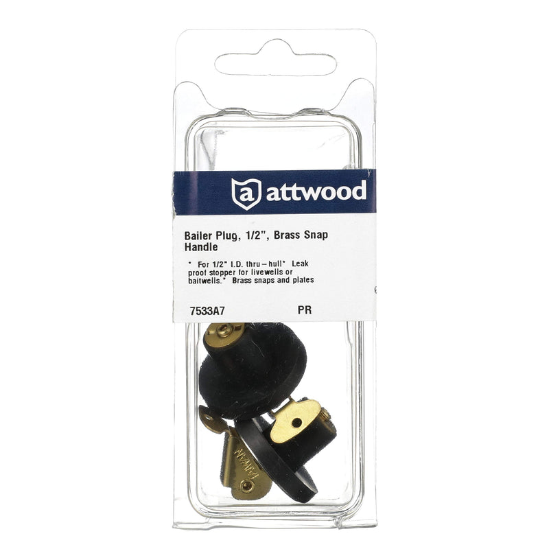 attwood 7534A3 Brass Livewell/Bailer Drain Plug 1/2 inch - BeesActive Australia