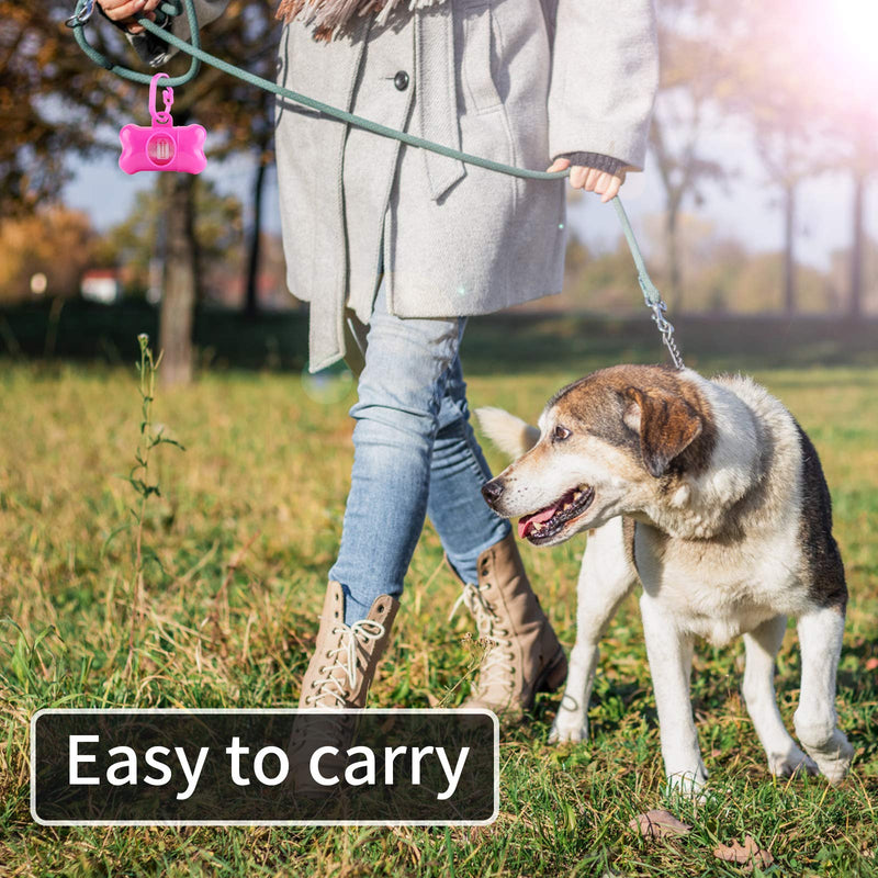 Arroyner 10 Pack Bone Shaped Poop Bag Dispenser Pet Waste Disposal Bag Dispenser ( Random Color ) Random Color (10 Pack) - BeesActive Australia
