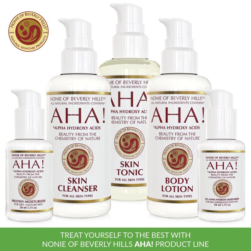 Nonie AHA All-Natural Body Lotion with Coconut Oil, Wheat Germ Oil, Citrus Mix of Lemon, Grapefruit, Orange, Bergamot & Neroli Oils; Alpha Hydroxy Acids from extracts of Bilberry, Sugar Cane, Maple Cane, Orange & Lemon Oils; Coconut Emulsifier, Orchid ... - BeesActive Australia