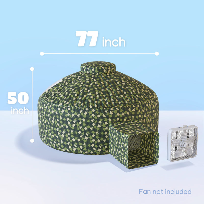 Skywin Air Tent Fort Playhouse for Kids - Inflatable Kids Fort Sets Up and Stores Away in Seconds (Fan NOT Included) (Camo) - BeesActive Australia