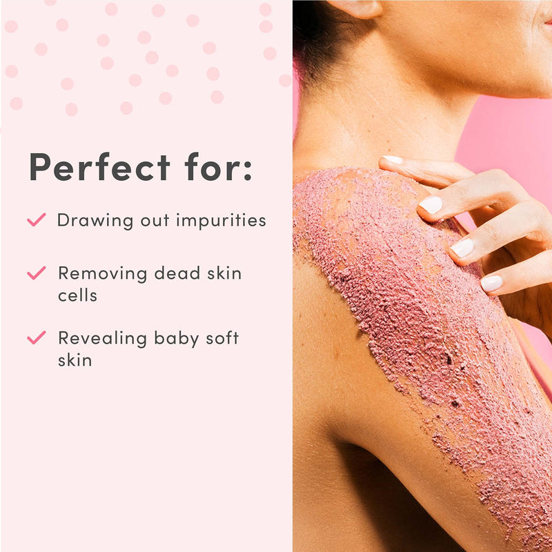 Sand & Sky Australian Pink Clay Smoothing Body Sand. Organic Exfoliating Body Scrub - BeesActive Australia