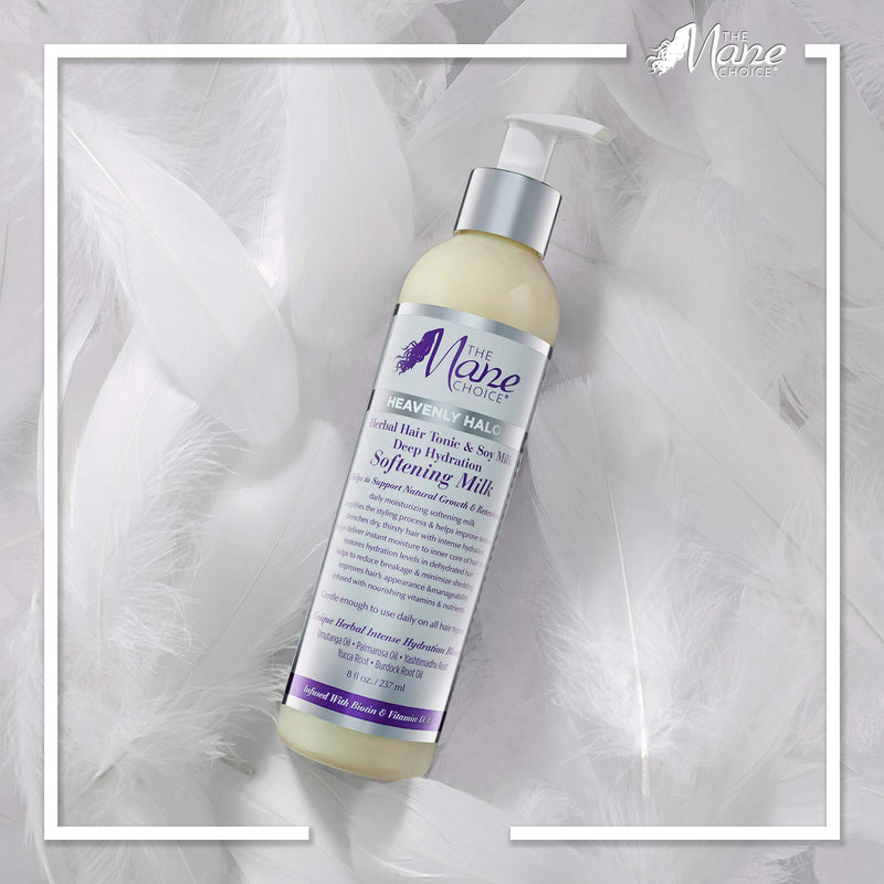 The Mane Choice Heavenly Halo Herbal Hair Tonic & Soy Milk Deep Hydration Softening Milk 8oz (8oz) - BeesActive Australia