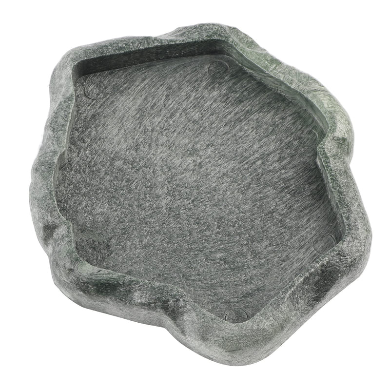 Reptile Feeder,Reptile Rock Food Dish,Terraium Bowl Plastic Shallow Reptile Feeder for Food and Water Feeding Dish for Lizard Gecko Bearded Dragon Chameleon(S-Moyu Green) S Moyu Green - BeesActive Australia