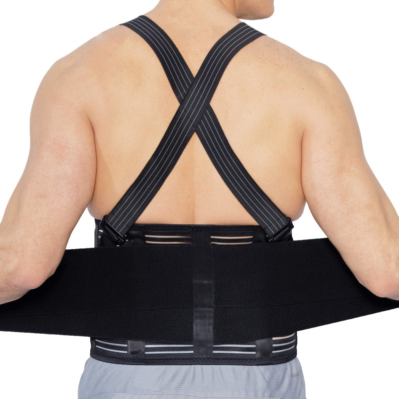 Neotech Care Adjustable Back Brace Lumbar Support Belt with Suspenders, Beige, Size M - BeesActive Australia