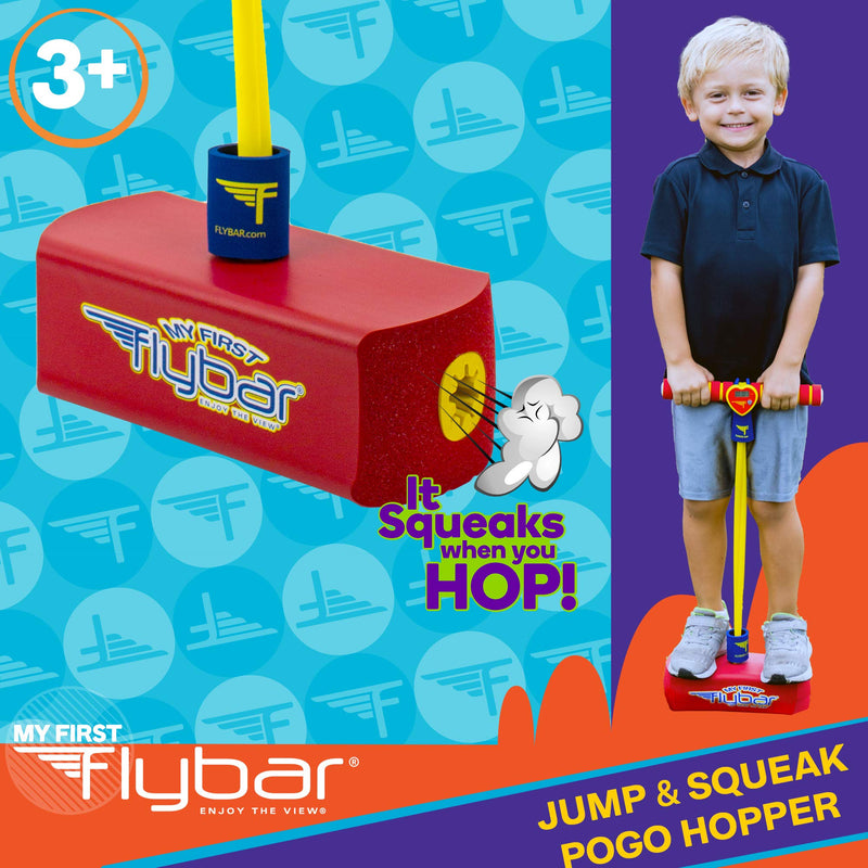 [AUSTRALIA] - Flybar My First Foam Pogo Jumper for Kids Fun and Safe Pogo Stick for Toddlers, Durable Foam and Bungee Jumper for Ages 3 and up, Supports up to 250lbs Red LED 