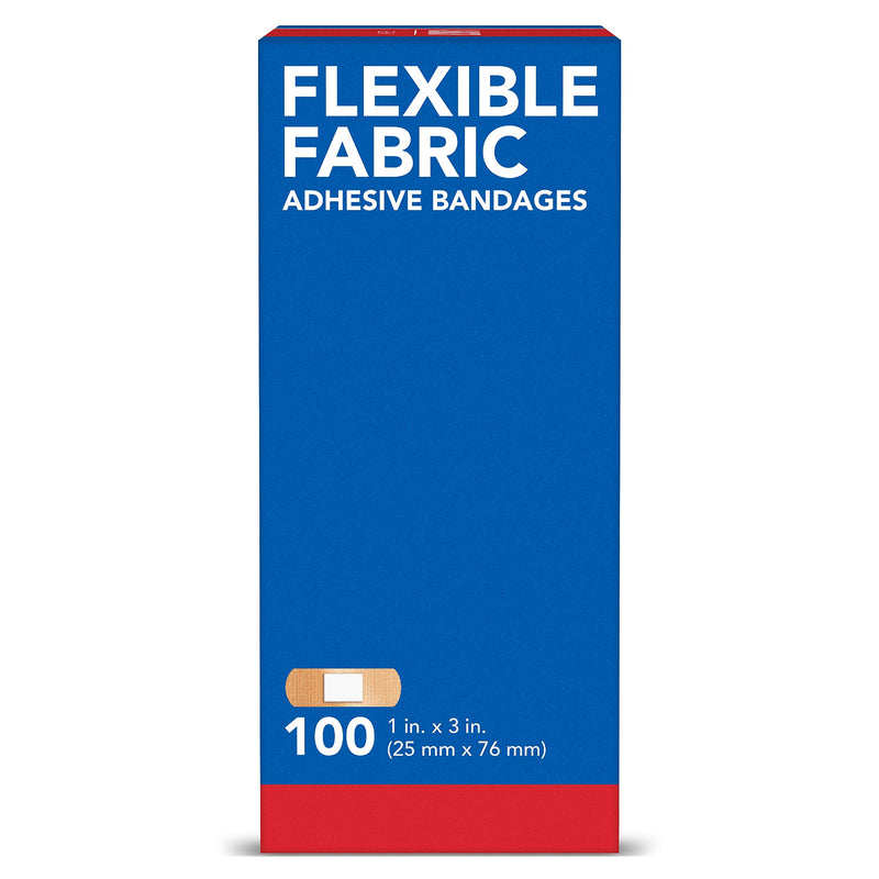 All Health Flexible Fabric Adhesive Bandages, 1 in x 3 in, 100 ct| Flexible Protection for First Aid and Wound Care - BeesActive Australia