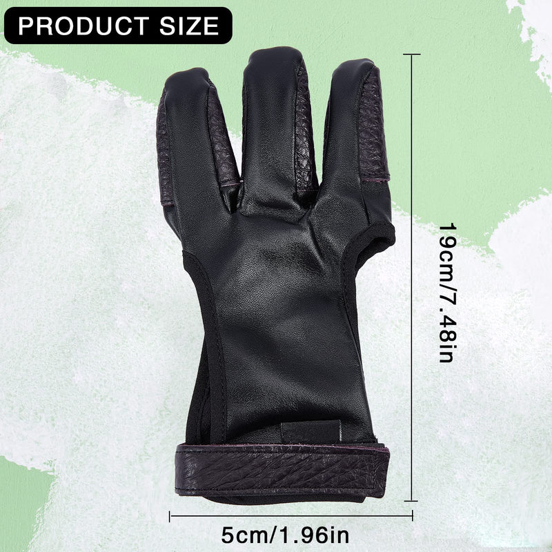 AMIJOUX Archery Glove Finger Tab Accessories Leather Gloves for Recurve Compound Bow Handmade Shooting Hunting Three Finger Gloves for Grip Stability Youth Adult Beginner - BeesActive Australia