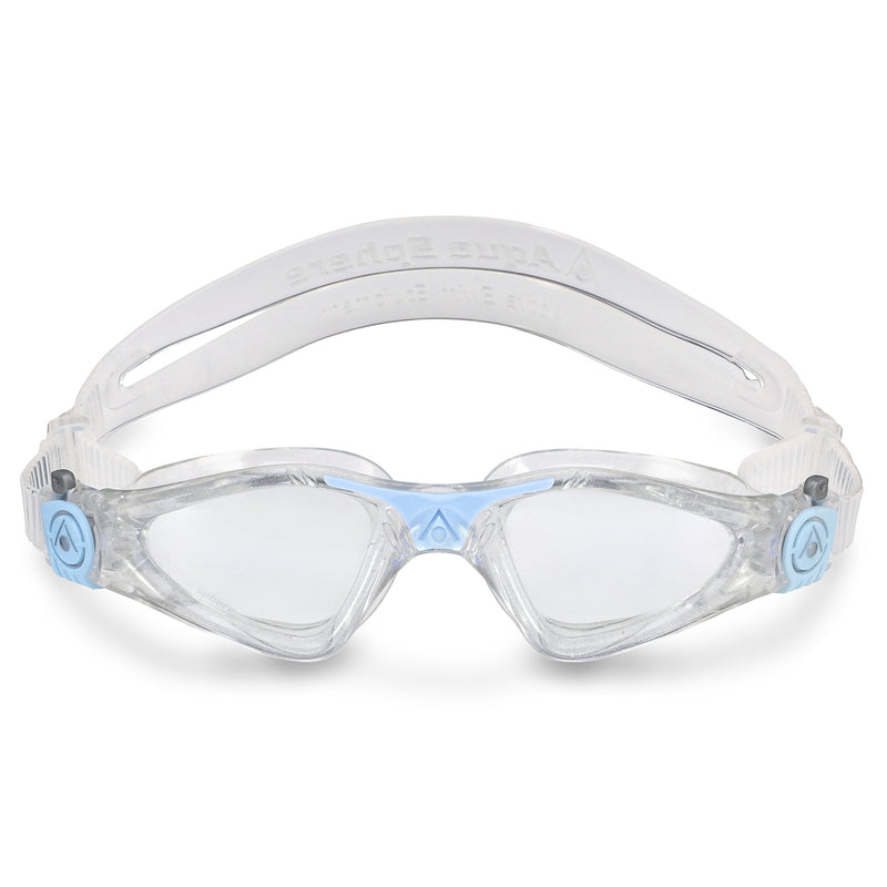 [AUSTRALIA] - Aqua Sphere Kayenne Ladies Swimming Goggles - Made in Italy - UV Protection Anti Fog Swim Goggles for Women Clear Lens / Powder Blue 