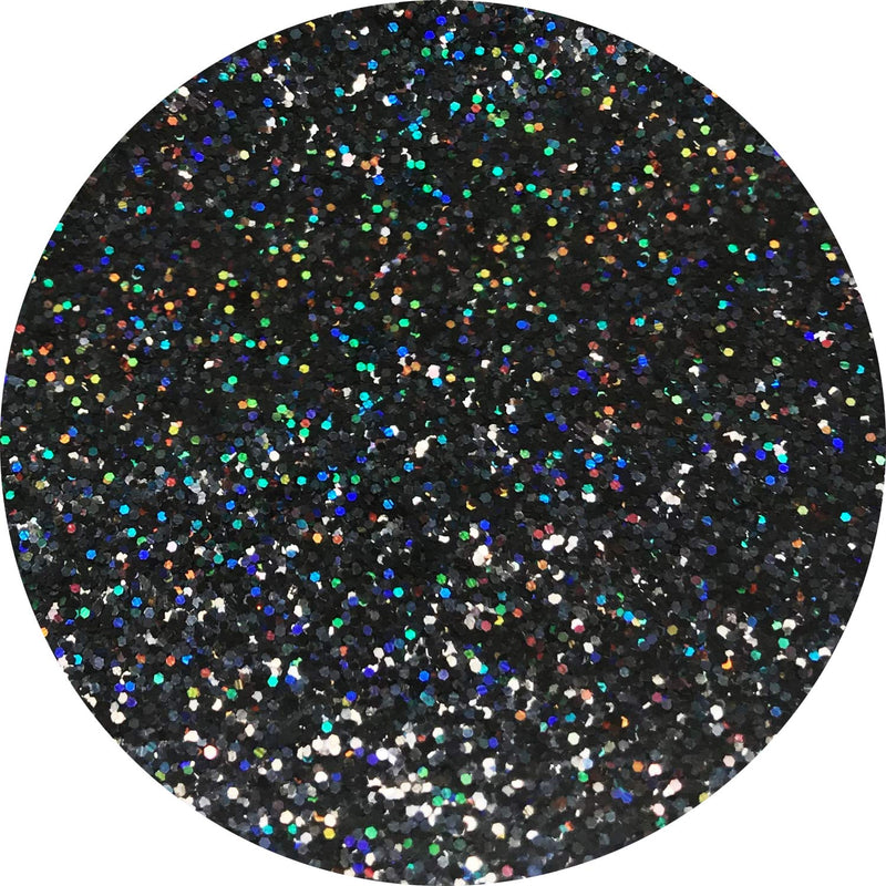 Hemway Glitter Tube 12.8g / 0.45oz Extra Chunky 1/24" 0.04" 1MM Premium Sparkle Gel Nail Dust Art Powder Makeup Pigment Eyeshadow Face Body Eye Cosmetic Safe-(Black Holographic) Black Holographic - BeesActive Australia