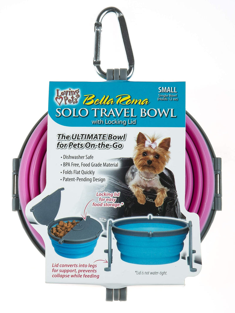 Loving Pets Bella Roma Travel Bowl for Dogs Small Travel Bowl Pink - BeesActive Australia