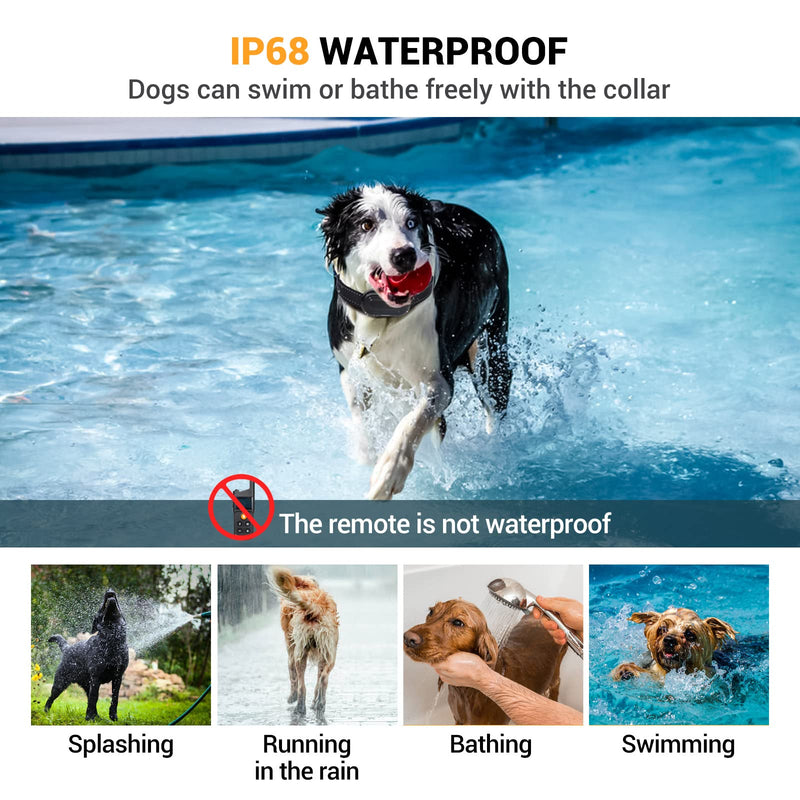 USCAMEL Dog Training Collar - Beep, Vibration, Shock 3 Mode, 99 Level, Waterproof, Rechargeable, with Safety Light, Keypad Lock, Humane Shock Collar with Remote, 984ft Remote Range For 1 Dog - BeesActive Australia