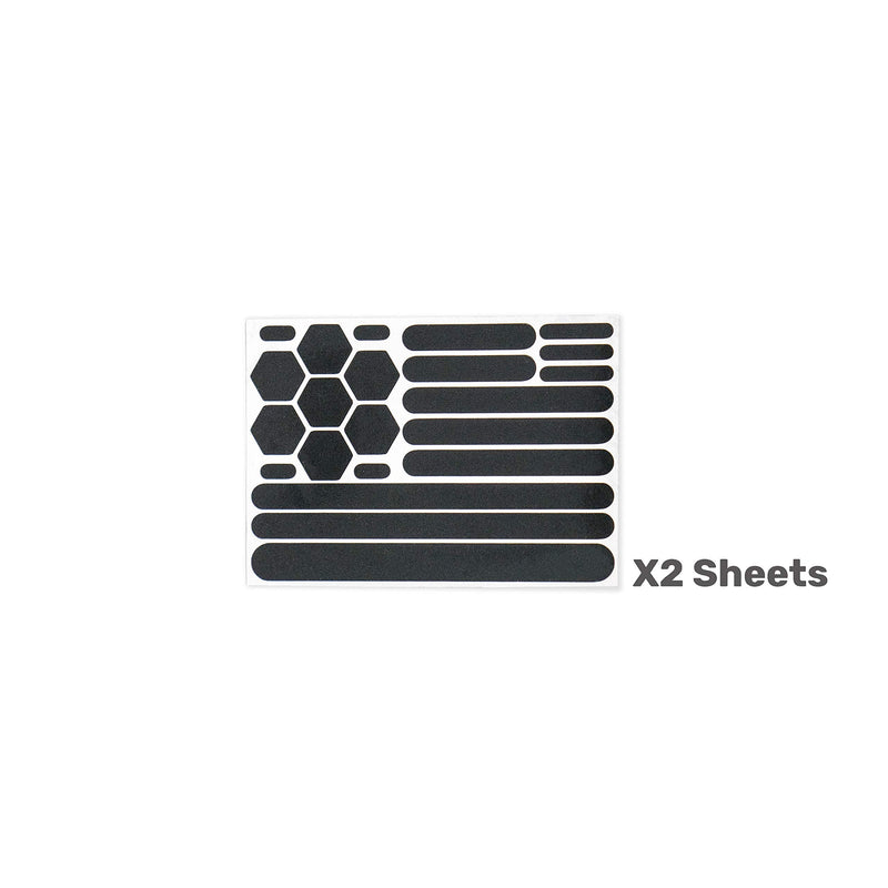 elos Black Reflective Stickers. Bright Weatherproof Retro Reflective Vinyl Decals Kit for Helmet, Bike, Backpack, Skateboard, Stroller, Scooter, Pedals, Mailbox, Shoes. Nighttime Visibility & Safety. - BeesActive Australia
