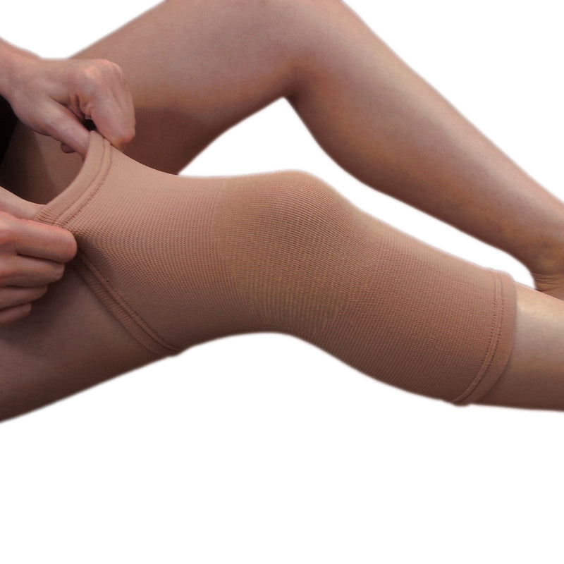 Medical Grade Elastic Compression Knee Support Beige Tubular Sleeve - 3XL = 50-54cm - BeesActive Australia