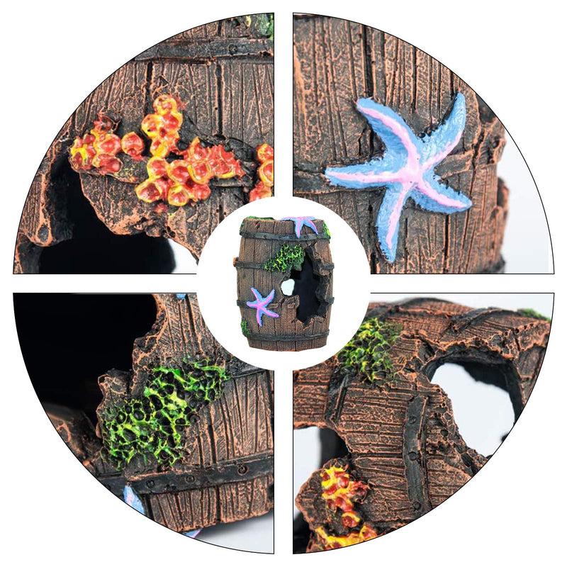 WishLotus Aquarium Fish Tank Decorations, Theme Plastic Plants Fish Cave Aquarium Castle Mermaid Ornaments, Shipwreck Hideouts Fish Tank Accessories Décor - BeesActive Australia