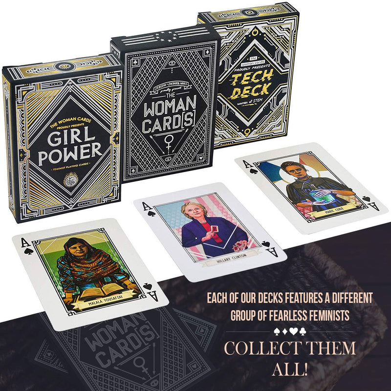 [AUSTRALIA] - The Woman Cards - Premium Illustrated Feminist Playing Cards - Features Powerful Women - 1 Deck - Made in The USA Classic 