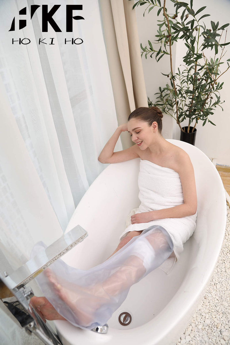 HKF HO KI HO Adult Waterproof Cast Cover Full Leg for Shower,Cast Protector Dressings and Injuries, Keep Cast and Bandage Dry-78cm*44cm 78cm-black - BeesActive Australia