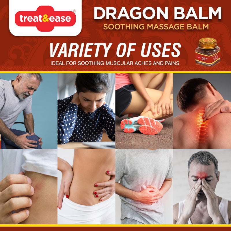 4pk SOL Dragon Balm Bundled with SOL Notebook | Tiger Red Balm | Massage Balm Rub | Heat Rub for Pain Relief | Muscle Rub | Headache Balm | Cream for Back Pain | Neck & Shoulder Rub | Oriental Balm - BeesActive Australia