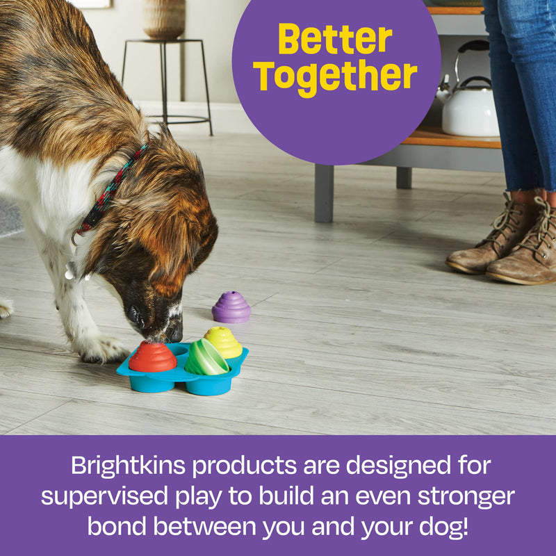 Brightkins Cupcake Party Treat Puzzle - 4 Colorful Cupcakes Puzzles for Dogs, Toys for Dog Stimulation, Dog Treat Puzzles - BeesActive Australia